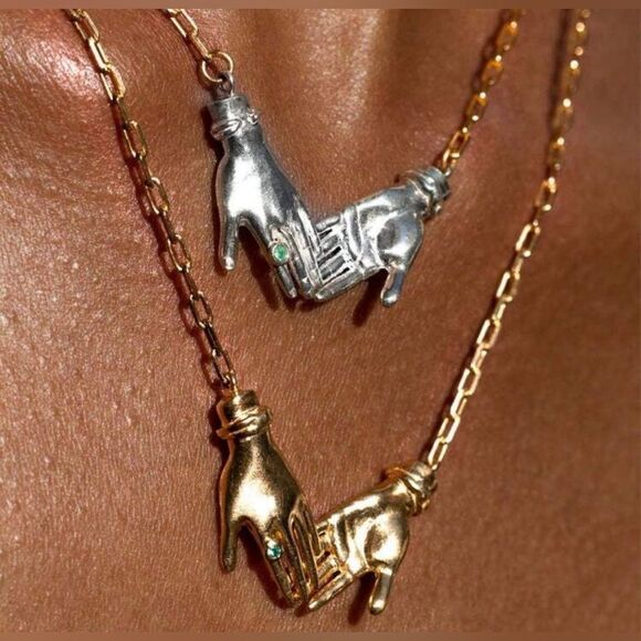 Boho hand chain necklace M817 - Picture 1 of 4